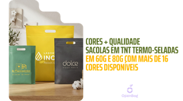 SACOLAS DIVERSAS CORES EM TNT