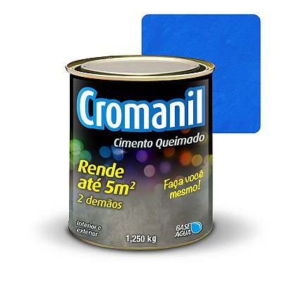 Cimento Queimado Cor ANIL - GRÁTIS APLICADOR