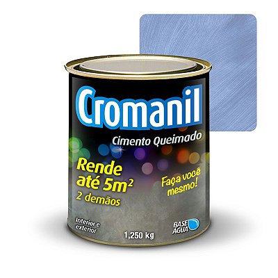 Cimento Queimado Cor JEANS ESTONADO - GRÁTIS APLICADOR