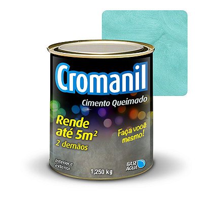 Cimento Queimado Cor TURQUESA - GRÁTIS APLICADOR