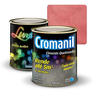 KIT 1 Cimento Queimado 1 lata 1/4 + 1 Verniz lata 900ml - Cor OUTONO