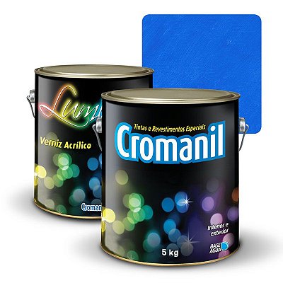 KIT Cimento Queimado Galão (5kg) + 1 Verniz Galão 3,6 litros - Cor ANIL