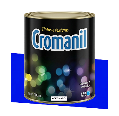 ANIL INTENSO - Cromanil Látex Acrílico Acetinado - Lata 1/4 (900ml).