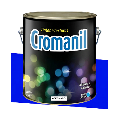 ANIL INTENSO - Cromanil Látex Acrílico Acetinado - Galão 3,6 Litros