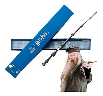 Varinha Dumbledore Tamanho Real 39 cm Original Harry Potter Licenciada Warner