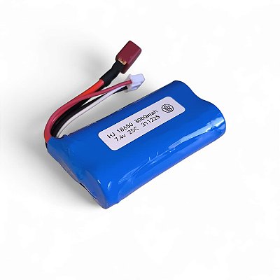 Bateria 7.4v 3000mah Carrinho Wltoys 12428 18650 12423 10428 144001 A959B A969B A979-B Q46 Q39 25c T