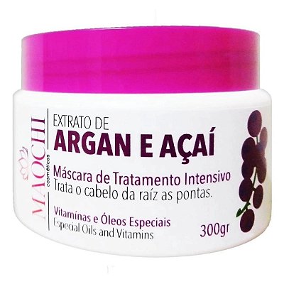Mascara de tratamento e Hidratação Intensivo Argan e Açai
