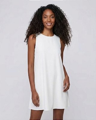 Vestido Regata Feminino em Algodão Gola Redonda