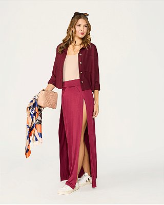 Saia Feminina Fenda Lateral Viscolycra