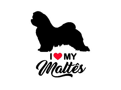 Adesivo Maltês - I Love My Maltês