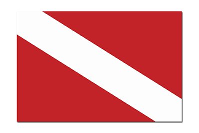 Adesivo Refletivo Bandeira de Mergulho