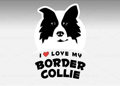 Adesivo Border Collie - I Love My Border Collie