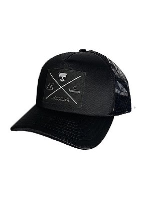 Boné Trucker Outdoor Preto Raccon