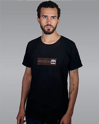 Camiseta Masculina Preta Logo RACCON