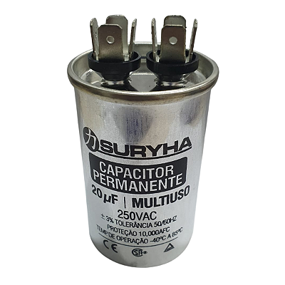 Capacitor permanente 20uf-250VAC SURYHA
