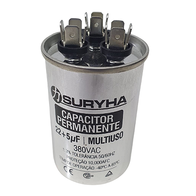 Capacitor Duplo 22 +5 UF 380V