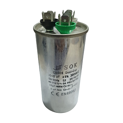 Capacitor Duplo 30 + 5UF 380VAC EOLO