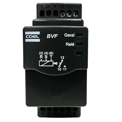 Rele Monitor de Tensão Eletrônico Digital COEL BVF2-P FALTA 94-208VCA