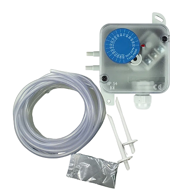 Pressostato Diferencial p/AR c/KIT Mangueiras - Range: 30 A 500 PA PS500 HK INSTRUMENTS