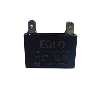 Capacitor de Arranque 1MF 450V Quadrado EOLO