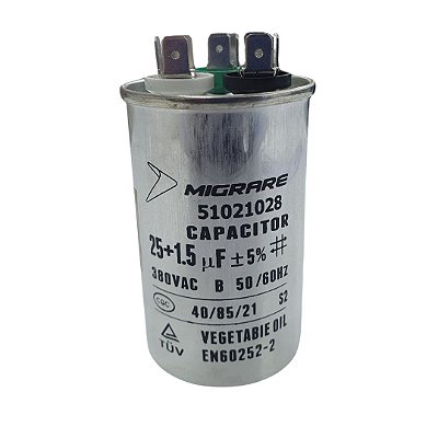 Capacitor Duplo Permanente 25+1,5UF 380V