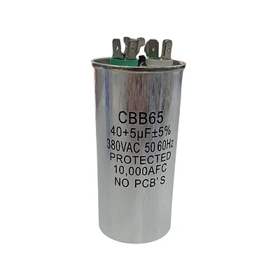 Capacitor Duplo Permanente 40+5UF 380V