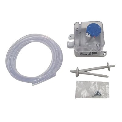 Kit Pressostato Diferencial p/ AR - Range: 20 A 200 PA + Tomada Pressão Com Mangueira A-22AP-A05