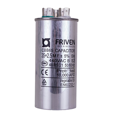 Capacitor Duplo CBB65 35 + 2,5 UF 440V AL