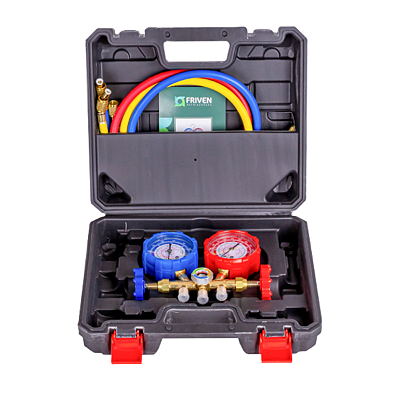Conjunto Manifold CT536G(R22-R407C-R410A) Mangueira 90CM(800-4000) com maleta- FRIVEN