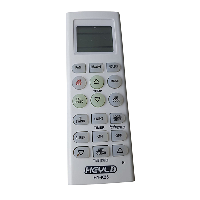 Controle Remoto Similar p/Ar Condicionado Split HY-K25 HEYLI