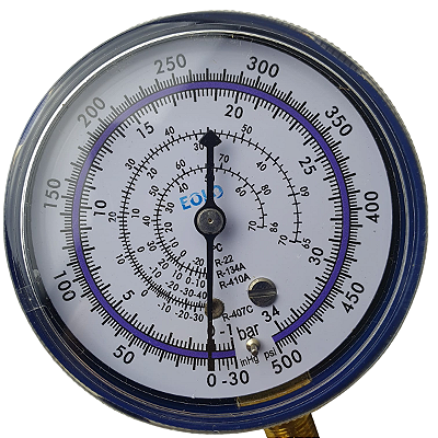 Manômetro de Baixa Pressão para gases R22/R134/R407/R410 (Inverter) - 000087 - Eolo
