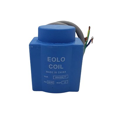 Bobina Valvula Solenoide EOLO - 220V/10W Com cabo de 1,0 Mt