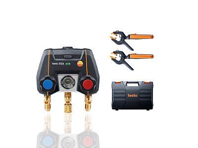 Testo 550i Kit SMART - Manifold digital operacao via app, incluindo 2x 115i, maleta, manual e protocolo de calibracao 0564335