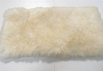 Tapete pele de carneiro legítimo - Muito macio - Cor bege claro - 0,50 x 1,00 metros