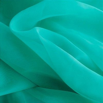 Tecido Voil Verde Tifanny Liso