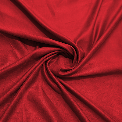 Tecido Suede Camurça Liso Vermelho