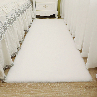 Tapete Pele de Coelho Wabby Touch Branco 0,50x1,00 Metro