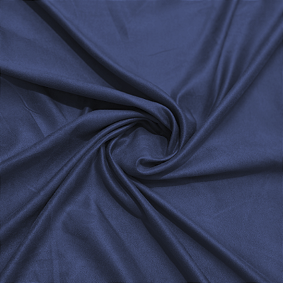 Tecido Suede Camurça Liso Azul Marinho