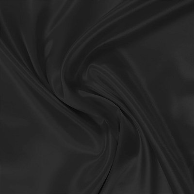 Tecido Cetim Charmousse Liso Preto