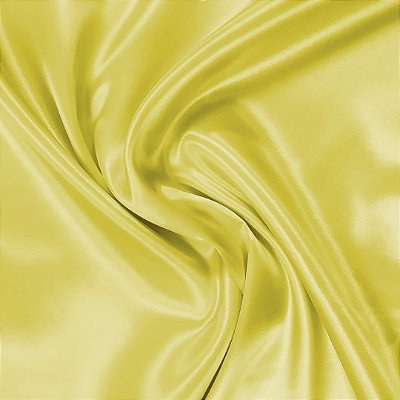 Tecido Cetim Charmousse Liso Amarelo