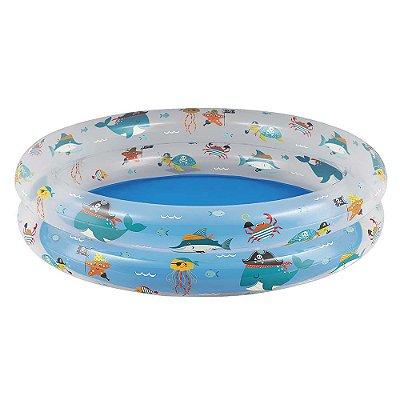Piscina Banheira Inflavel Fundo do Mar Redonda 90x20 cm 90 Litros