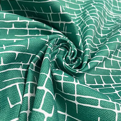 Tecido Acquablock Karsten Rocks Verde e Branco Acqua 31