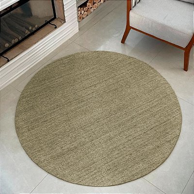 Tapete Para Sala Sisal 100% Natural Redondo 2,00m Natural