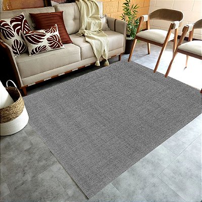 Tapete Para Sala Sisal 100% Natural 1,00X1,50m Cinza