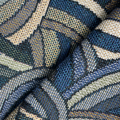 Tecido Jacquard Milão 1 Novilho Azul Bergamo