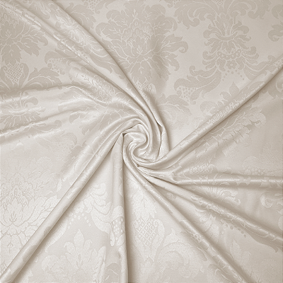 Tecido Jacquard Medalhão Marfim Festiva 03