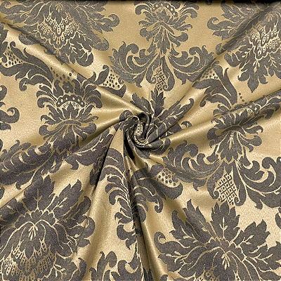 Tecido Jacquard Medalhão Ouro Festiva 19