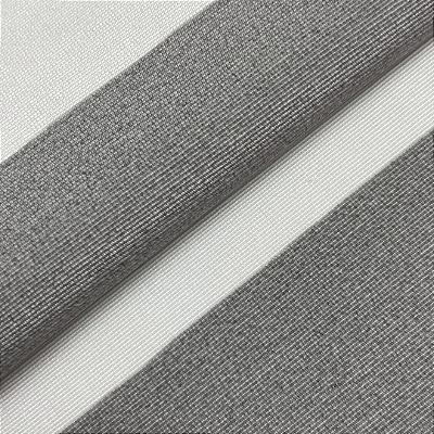 Tecido Jacquard Listrado Cinza e Branco Festiva 59