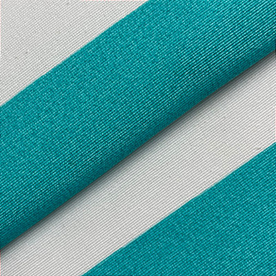 Tecido Jacquard Listrado Verde Água e Branco Festiva 61