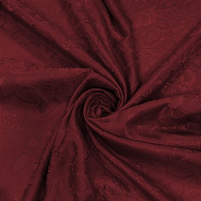 Tecido Jacquard Medalhão Córdoba Adamascado Bordo